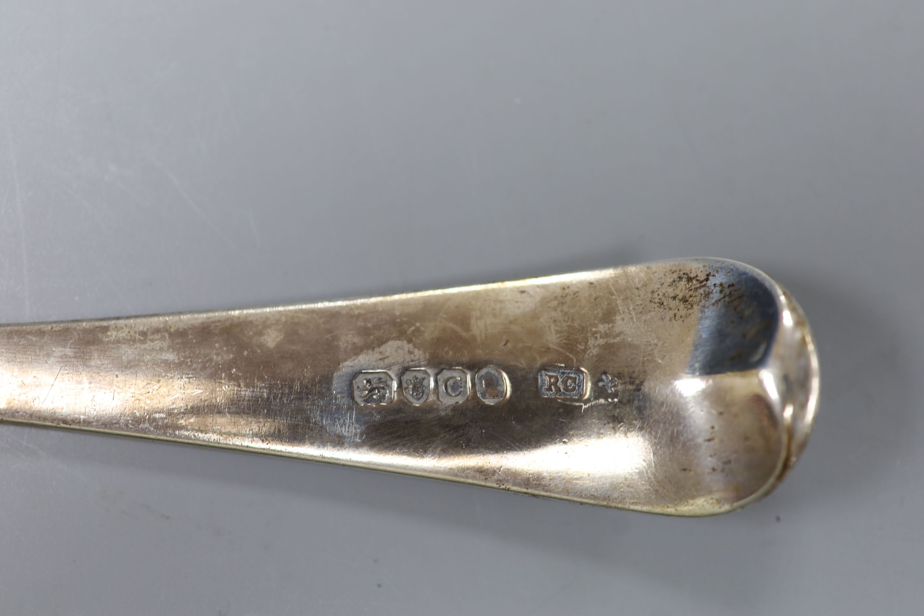 A George III Old English pattern soup ladle, Richard Crossley, London, 1798